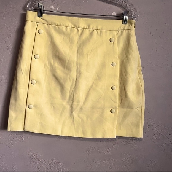 NWT Meshki Yellow Charlize Tailored Mini Skirt - Picture 2 of 9